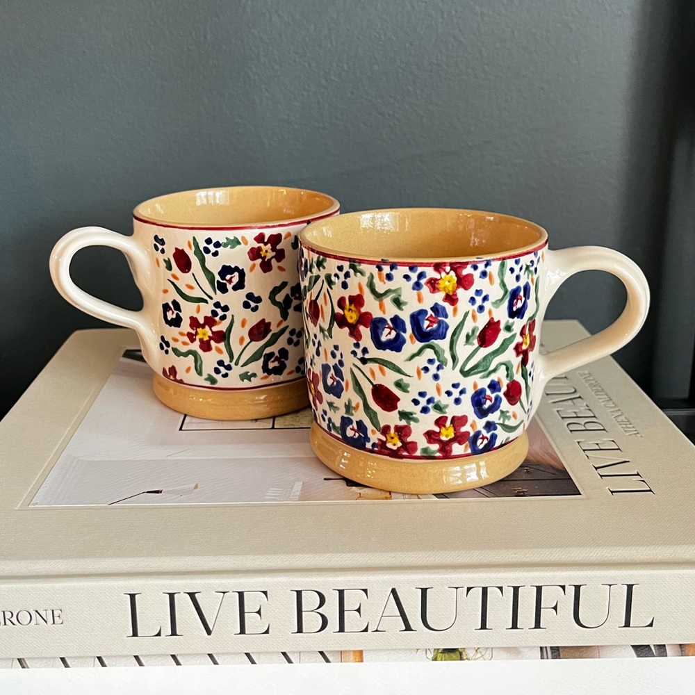 Nicholas Mosse Wildflower mugs Irish Pottery set of two